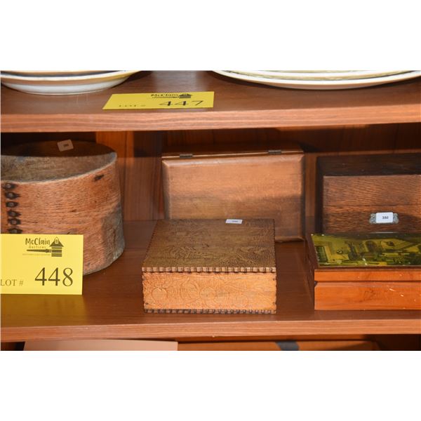 COLLECTION OF WOODEN BOXES & STORAGE CONTAINER (5 PCS)