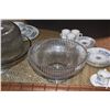 Image 3 : CAKE PLATE W/COVER, PEDESTAL BOWL & BREAD TRAY (3 PCS)