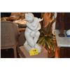 Image 1 : CARVED WHITE MARBLE STATUE, FEMALE NUDE (MISSING FINGERTIPS)