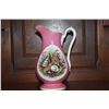 Image 4 : ANTIQUE PINK PORCELAIN PITCHER W/SHELL MOTIF & ANTIQUE HAND PAINTED PORCELAIN PITCHERS (3 PCS)