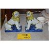 Image 1 : PORCELAIN LIONS MARKED H.V.XB 1853 (2 PCS)