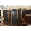 Image 5 : FRENCH HAND PAINTED MIRRORED W/GILT FRAME 4 PANEL DIVIDER SCREEN