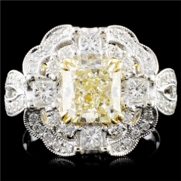18K White Gold 2.70ctw Fancy Diamond Ring