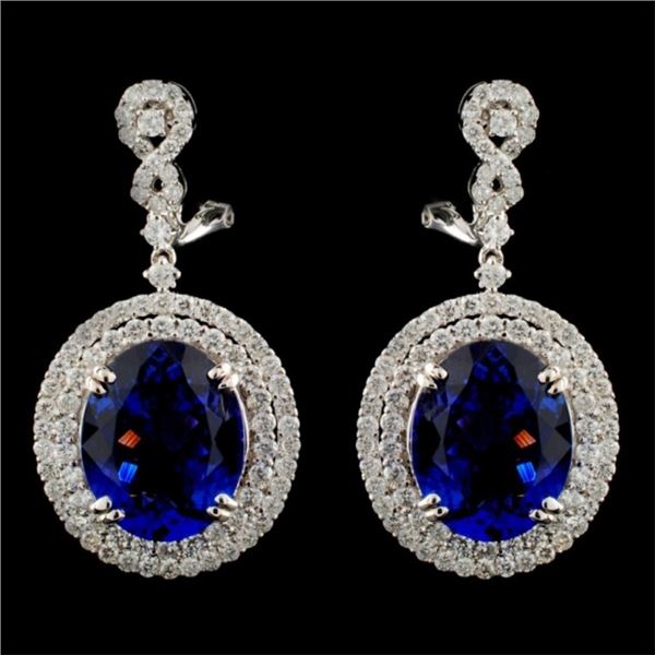 18K White Gold 15.96ct Tanzanite & 2.46ct Diamond