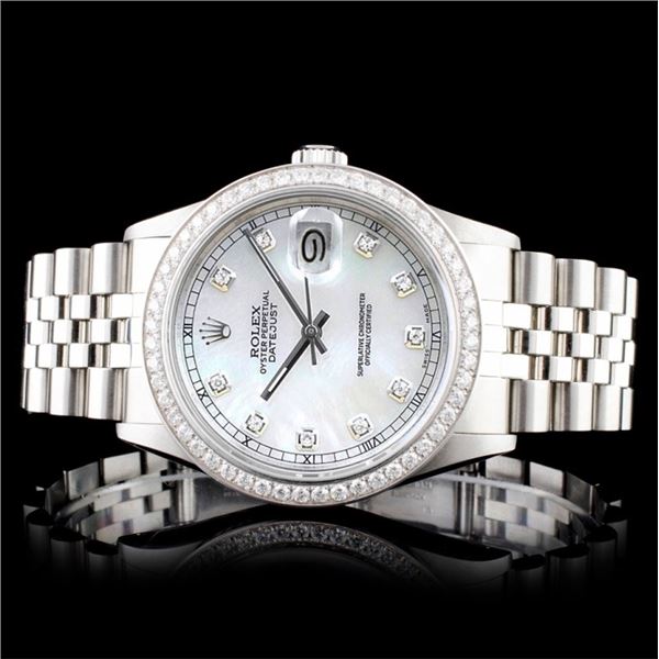 Rolex DateJust Diamond 36MM Wristwatch