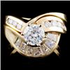 Image 1 : 14K Yellow Gold 2.20ct Diamond Ring
