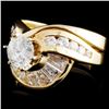 Image 2 : 14K Yellow Gold 2.20ct Diamond Ring