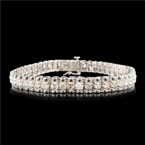 14K White Gold 3.35ctw Diamond Bracelet