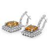Image 2 : 14K Gold 11.50ct Citrine & 2.00ct Diamond Earrings