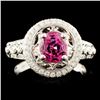 Image 1 : 18K Gold 1.60ct Spinel & 0.50ct Diamond Ring