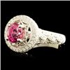 Image 2 : 18K Gold 1.60ct Spinel & 0.50ct Diamond Ring