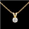Image 1 : 14K Gold 0.30ctw Diamond Pendant