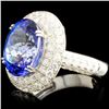 Image 2 : 18K Gold 8.47ct Tanzanite & 2.22ctw Diamond Ring
