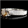 Image 1 : 18K WG Diamond Ring Fancy Color 2.09ctw