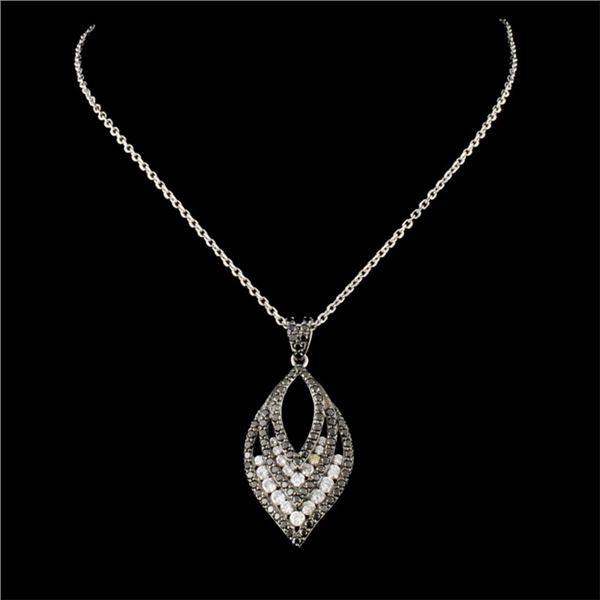 14K White Gold Diamond Pendant 1.22ctw