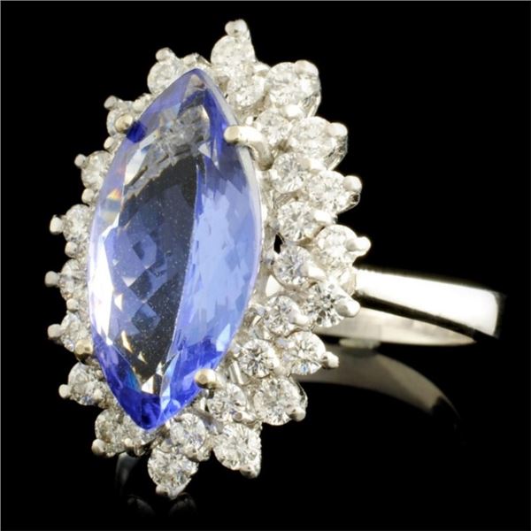 14K WG Tanzanite 3.34ct & Diamond Ring 0.80ctw