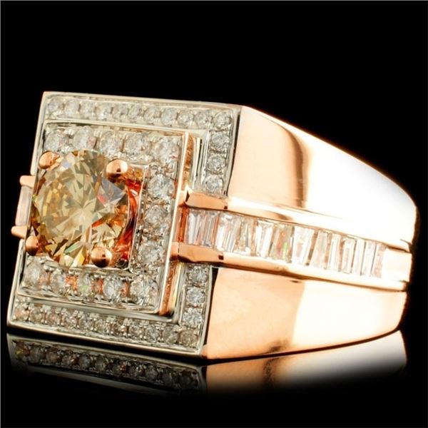 18K Rose Gold Diamond Ring 2.11ctw