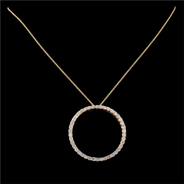 14K YG Diamond Pendant 2.80ctw