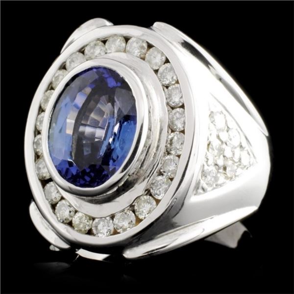 14K WG Tanzanite 2.50ct & Diamond Ring 1.00ctw