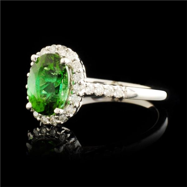 14K WG Tourmaline 1.58ct & Diamond Ring 0.37ctw
