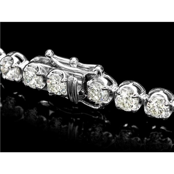 18K White Gold Diamond Tennis Bracelet 10.00ct