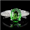 Image 2 : 14K WG Tourmaline 3.00ct & Diamond Ring 1.00ctw