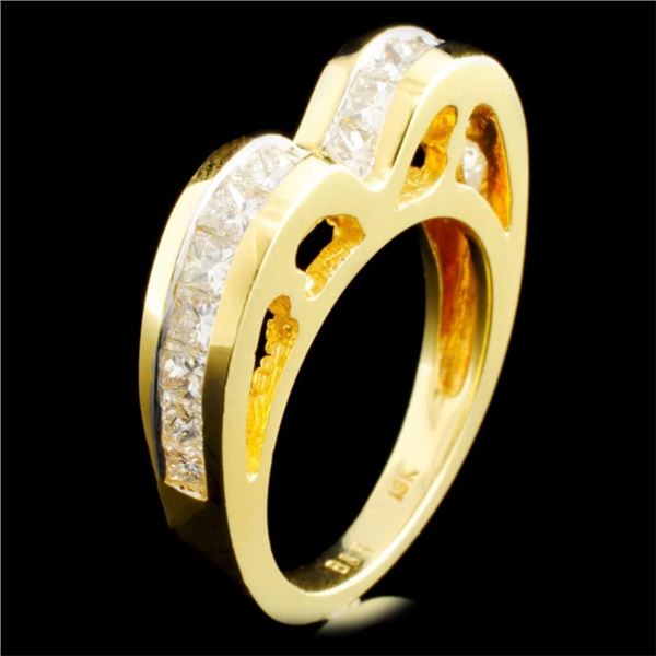 18K Yellow Gold Diamond Ring 1.41ctw