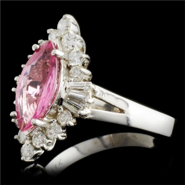 14K WG Sapphire 1.65ct & Diamond Ring 0.99ctw