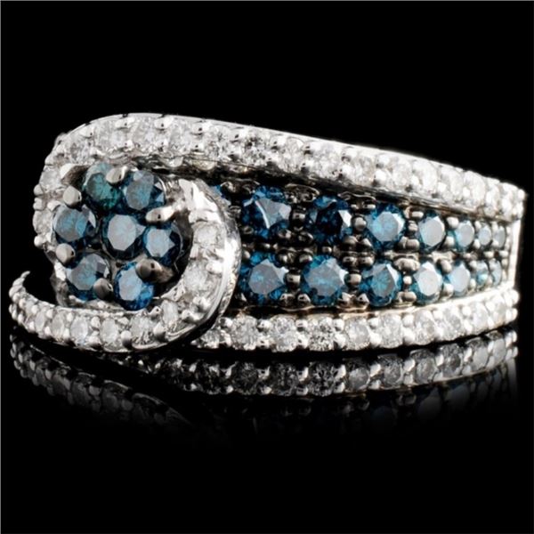 14K White Gold Fancy Ring Diamond 1.95ctw