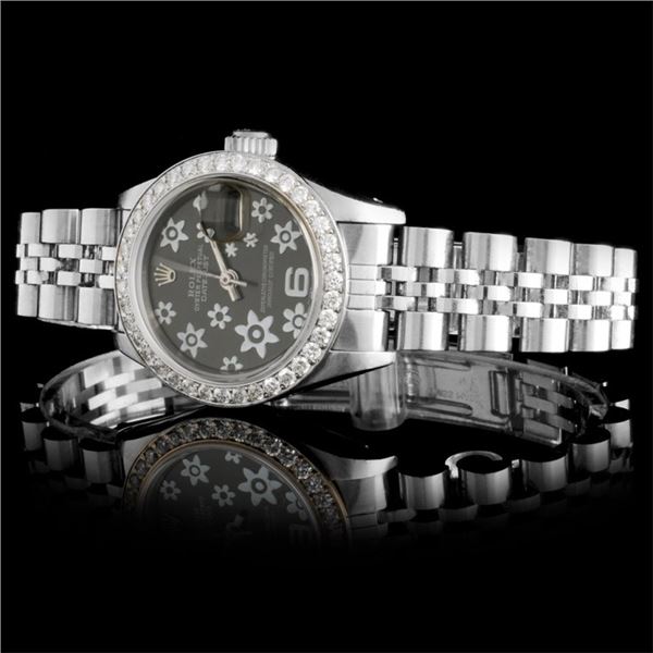 Rolex SS Diamond DateJust Ladies Wristwatch