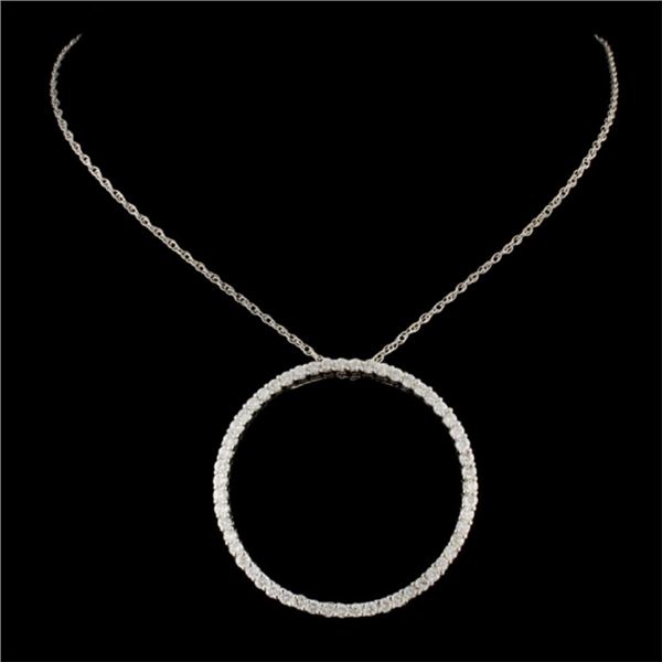 14 White Gold Diamond Pendant 1.23ctw