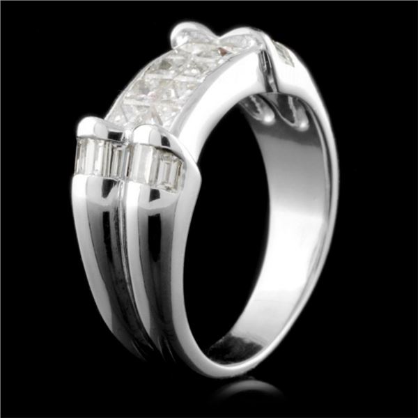 18K White Gold Diamond Ring 1.58ctw