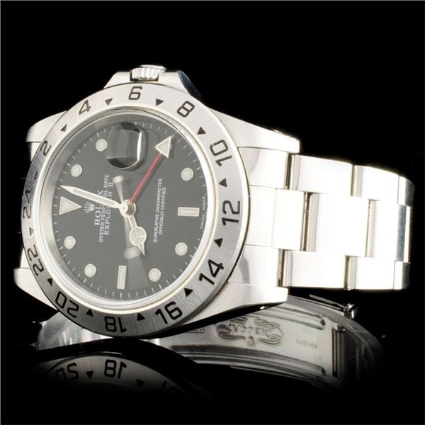 Rolex SS Wristwatch 40MM Explorer II Mens