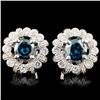 Image 2 : 18 White Gold Diamond Earrings Fancy Color 1.73ctw