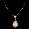 Image 1 : 14K Rose Gold Diamond Necklace 2.48ctw