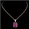 Image 1 : 14K Yellow Gold Ruby Pendant 6.75ct
