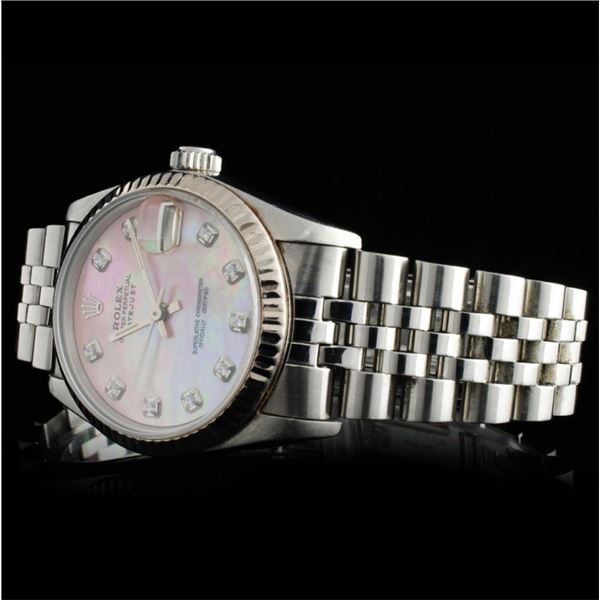 Rolex Datejust SS Wristwatch Mid-Size