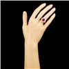 Image 4 : 14K WG Ruby 5.57ct & Diamond Ring 1.49ctw