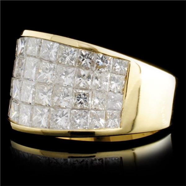 18K Yellow Gold Diamond Ring 4.13ctw