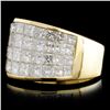 Image 1 : 18K Yellow Gold Diamond Ring 4.13ctw