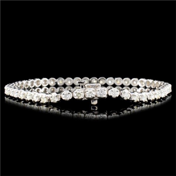 14K White Gold Diamond Bracelet 3.00ctw