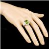 Image 3 : 14K WG Peridot 5.74ct & Diamond Ring 0.74ctw