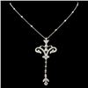 Image 2 : 18K White Gold Diamond Necklace 1.87ctw