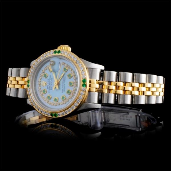 Rolex Diamond DateJust YG/SS Ladies Watch 1.00ct