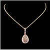 14K Rose Gold Pendant Diamond 1.17ctw