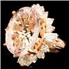 Image 1 : 14K Morganite 15.10ct & Diamond Ring 2.18ctw