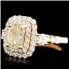 Image 1 : 18K Rose Gold Diamond Ring 2.11ctw