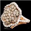Image 1 : 14K Rose Gold Diamond Ring 1.80ctw