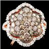 Image 2 : 14K Rose Gold Diamond Ring 1.80ctw