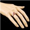 Image 3 : 14K RG Ruby 0.98ct & Diamond Ring 0.34ctw